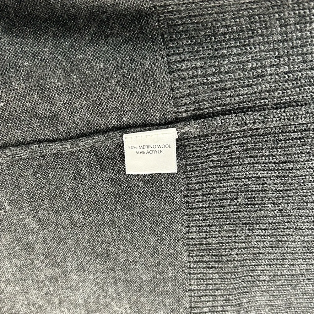 Women’s Saks Fifth Avenue Gray Long Sleeve Turtleneck Wool Sweater Dress Medium - Picture 4 of 4